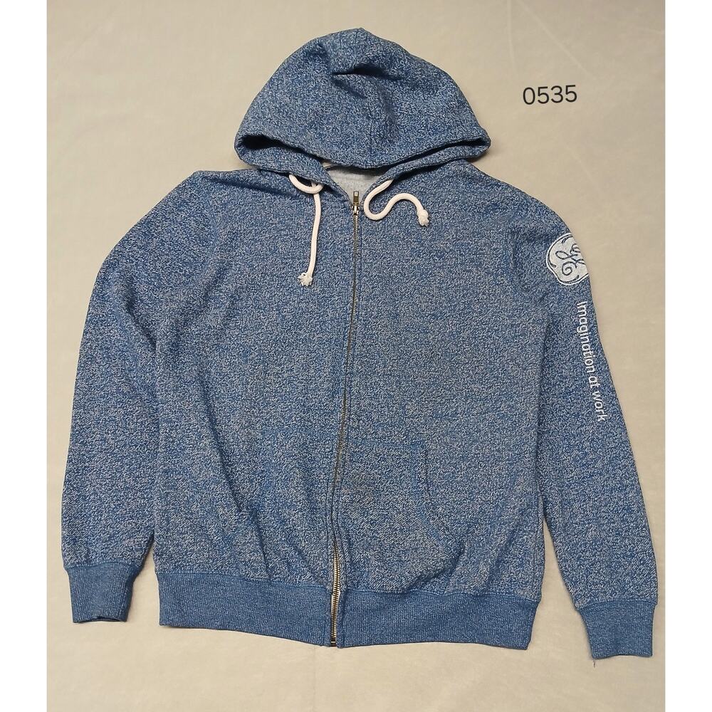 District (XL) Blue Work Comfort Casual String Hoodie Jacket